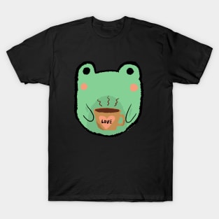 Frog with a cup of coffee T-Shirt